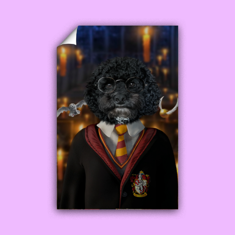 Harry Potter Gryffindor Pet Portrait – Inspired Magical Artwork